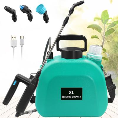 China Home Garden Battery Powered Electric 8L Water Bottle Agricultural Garden Plastic Garden Pump Sprayer With Measuring Cup for sale