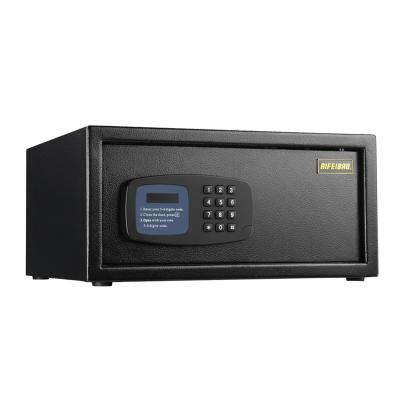 China Double Locking Bolts Digital Front Top Open Laptop Hotel Portable Black Safe Box For Guest Room Key for sale