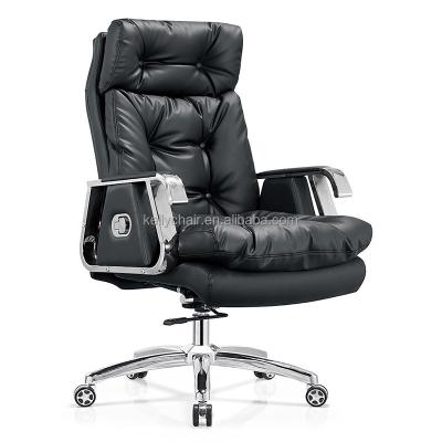 China High Quality Adjustable Arm Modern Black Swivel Height Lift Leather (Waist) Chair for sale