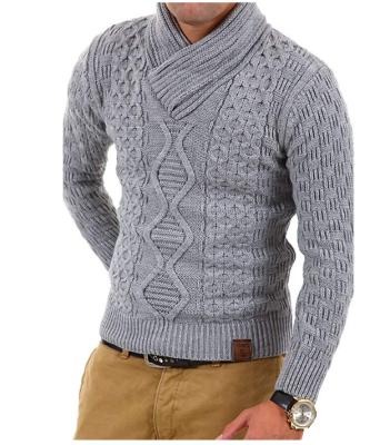 China Anti-Wrinkle Factory Autumn Men's Custom Fashion Knit Casual Half Neck Pullover Sweater Man Sweater Top for sale