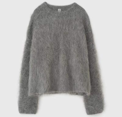 China Factory new winter custom cashmere mohair super anti-pilling long sleeves drop wide loose shoulder sweater for sale