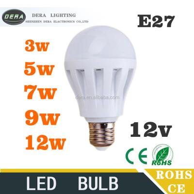 China Hot-selling B22 E27 PC rechargeable light DC12v led backup lamp 3w 5w 7w 9w 12w emergency 12v led bulb for sale