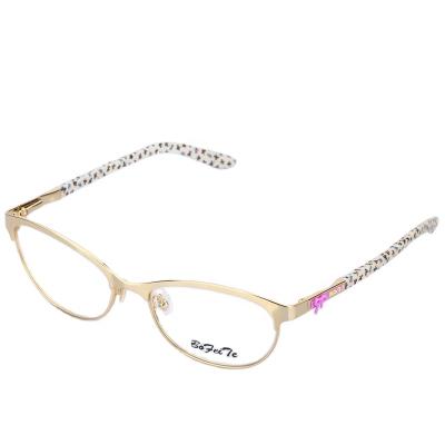 China Fashion Metal Optical Frame Women Fashion Newest Optical Frames Comfortable Glasses Frames Optical Glasses With Silicone Temple Tips for sale