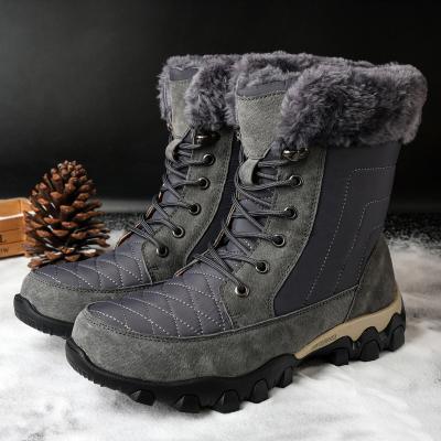 China Round Men Winter Boots Warm Waterproof Sneakers 2021 Outdoor Activities Wide Snow Work Boots Masculine Shoes Men Shoes Fishing Boots for sale