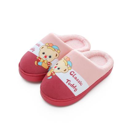 China Cute Girls Anti-Slippery Slippers With Rubber Soles Kids Room Slippers Indoor Outdoor Slippers For Toddler Kids FUR Memory Foam Shoe for sale