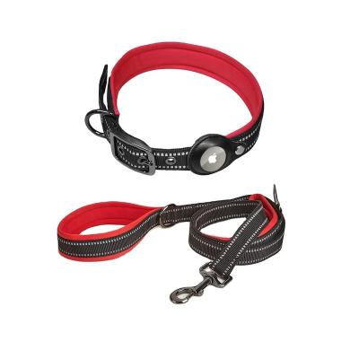 China Travel Mingliang Brand Luxury Pet Designer Nylon Buckle Adjustable Dog Collar With Pull Rope With Male Pet Leash for sale