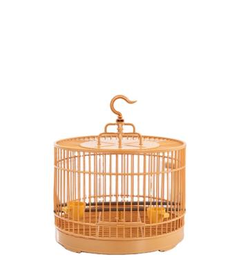 China Mingliang Breathable Eco-Friendly Bird Cage Parrot Plastic Cockatiel Cage With Pole Hook Standing Hanging Bird Feeder House for sale