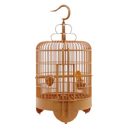 China Mingliang Breathable Eco-Friendly Bird Cage Parrot Plastic Cockatiel Cage With Pole Hook Standing Hanging Bird Feeder House for sale