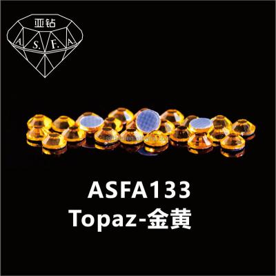 China Wholesale Bulk Bb Glass Back Simon Rhinestone Belt Flatback Rhinestone Flatback ASFA133 Topaz Guangzhou Promotion Wholesale Manufacturer for sale