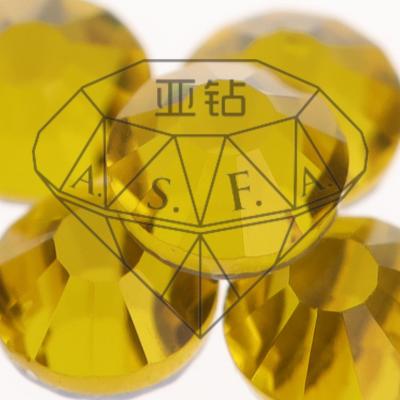 China MC Hot Fix Hemamite Flatback ASFA131 Hot Fix Lemon SS6 Gold Rhinestone MC Fake Stone With Lemon Color Citrine Color for sale