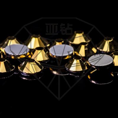 China ASFA232 Aurum Flatback Hot Fix Pattern with Loose Transparent Rhinestones for Clothing for sale