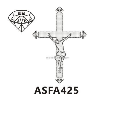 China ASFA425 Flatback Fix Rhinestone Hot Iron On Transfer Design For Jesus With Beautiful Crystal for sale