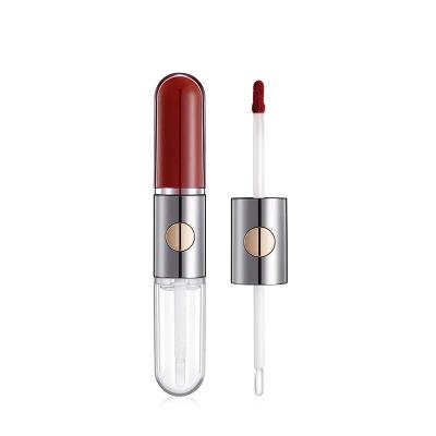 China Waterproof Make Up Supplier Double Heads Liquid Lipstick High Moisturizing Pigment Waterproof Lipstick for sale