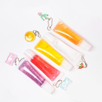 China Easy To Color Wholesale Custom No Logo Moisturizing Lip Gloss Fruit Flavor Key Chain High Quality Vegan 10 Color Lip Gloss for sale