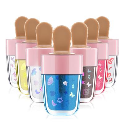 China Easy To Color Beauty Ice Cream Lip Tint Fruit The High Gloss Cute Glitter Oil Moisturizer Not Fade Lip Gloss Private Label for sale