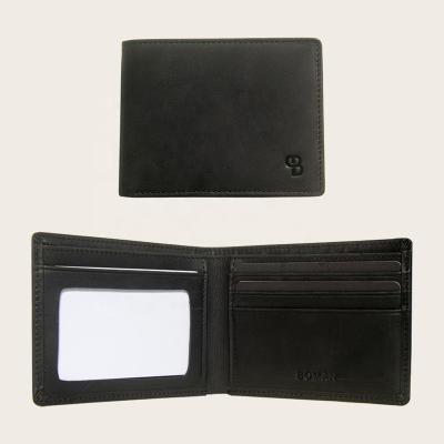 China New Designer RFID 2022 Logo Credit Cards Custom Rfid Wallet Genuine Leather For Men Slim Leather Wallet for sale