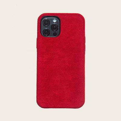 China Custom Leather Boman Leather Phone Cases For Shockproof Genuine Cow Style Iphone 12/11/13 pro Max For Alcantara Case for sale