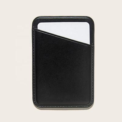 China Fashionable RFID For Full Grain Wax Oil Leather Wallet Magsafe Leather Magnetic Rfid Blocking Card Holder Wallet for sale