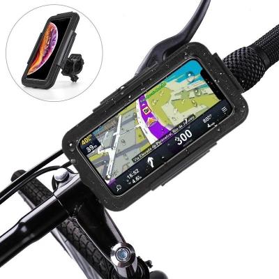 China Waterproof Bike Phone Holder Bag GPS Holder Phone Case GPS Holder Bicycle Cell Phone Case Bicycle Bag Motorcycle Cycling Front Bracket for sale