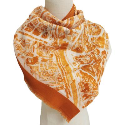 China Soft Felling100% wool woolen fashion scarf shawl for sale