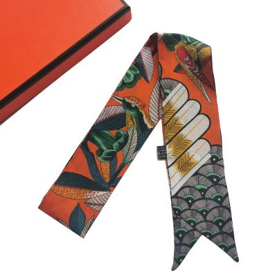 China Long Square Neckscarf Silk Satin Scarf for sale