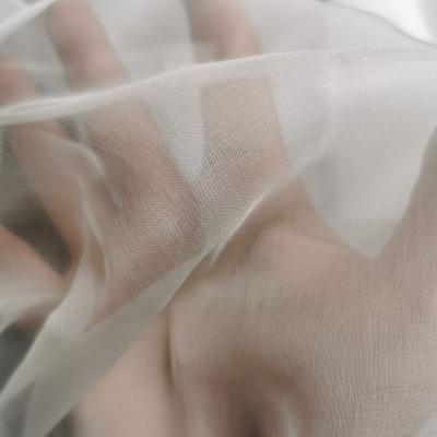 China Wholesale Breathable Simple White Silk Chiffon Scarves Fabric For Dyeing Painting for sale