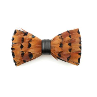 China Dobby Fashion Feather Bow Tie for sale