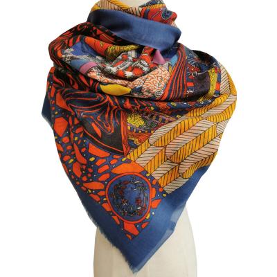 China 100x200cm Silk Cashmere Luxury Cashmere Scarf for sale