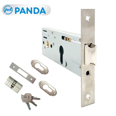 China New Design Doors Accessories Aluminum Casement Doors Window Mortise Lock Body Casement Window Door Locks Body Aluminum Body With Key for sale