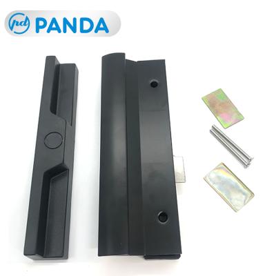 China Casement Windows And Doors Accessories South Africa Black Color 190mm Aluminum Sliding Door Hardware Handle Patio Door Lock Handles With Accessories for sale