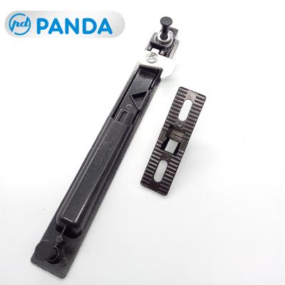 China Sliding Windows and Doors Accessories Backwash Slid Door Lock Aluminum Sliding Door Catch Locks Aluminum Window Black Sliding Strip Lock for sale