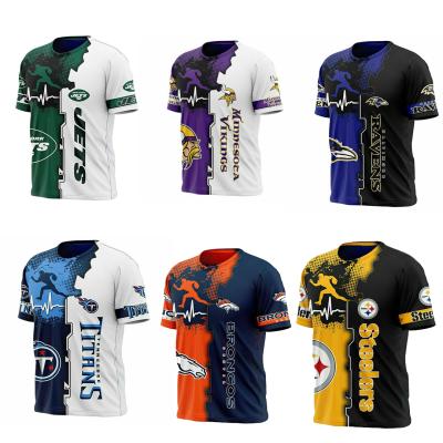 China wholesale Anti-wrinkle fashion 3d printed cotton plus size T-shirt short sleeve sports football Team Mens high quality T-shirts for sale