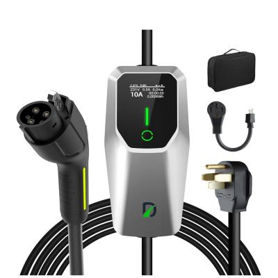 China 3.5kW Safe Portable Electric Vehicle Charger Portable Level 1 Ev Charger Type 2 for sale