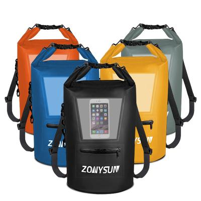 China Outdoor Sport Waterproof Pvc500D Floating Rolltop Waterproof Backpack Dry Bag Travel Waterproof Bag 10L 20L 30L 40L for sale