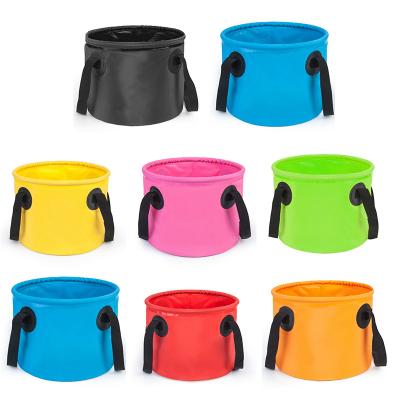 China Portable Folding Bucket Multifunctional Washing Storage Travel Fishing Beach Camping Folding Waterproof Bucket for sale