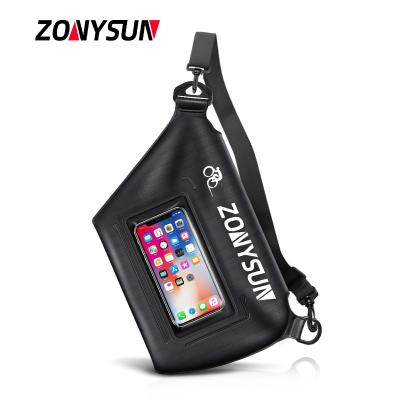 China ZONYSUN Outdoor Customized Logo Shoulder Pouch Cycling Messenger Cross - Body Bag Phone Pouch Waterproof Dry Bag 29*17*20.5*18cm for sale