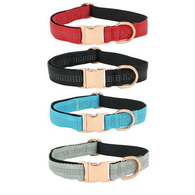 China Padded Pet Collar And Leash Set Dog Collar Nylon For Medium Dogs With Quick Snap Buckle for sale