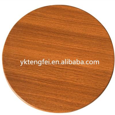 China Eco - Friendly Werzalit Dining Round Table For Restaurant , Cheap Round Wooden Table For Bar for sale