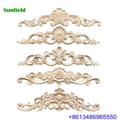 China Home Decoration Ornamental Long Wood Carving For European Furniture for sale