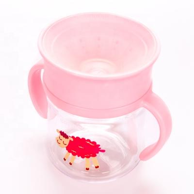 China Double Handle BPA Free Anti-Slip Flip Lid 360 Tritan Baby Magic Study Cup for sale