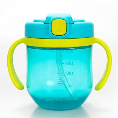 China BPA Free OEM Baby Training Cups BPA Free Color Customized Drinking Training Straw Bottle for sale