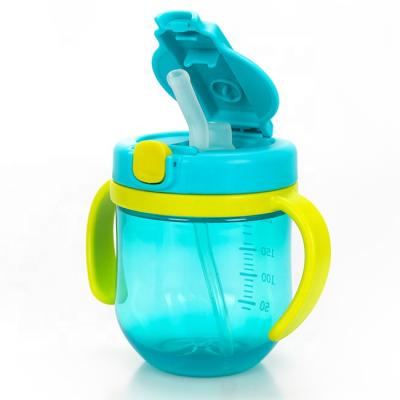 China PP Material BPA Free Baby Training Cup Food Grade BPA Free Bottle With Straw for sale