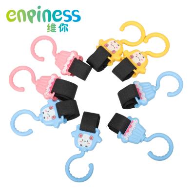 China Convenient multicolored plastic hook for baby carriage with 360 degree rotation for sale