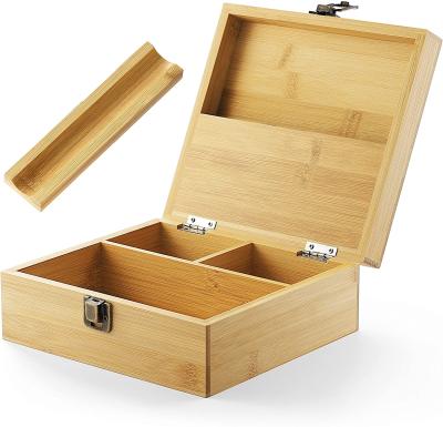 China Home Large Storage Premium Handmade Bamboo Stash Box For Smoking Accessories for sale