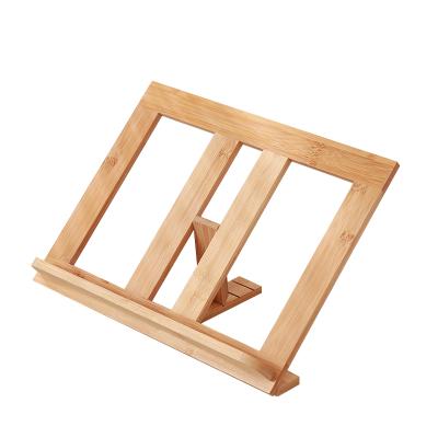 China Adjustable Bamboo Book Stand Mobile Phone Tablet Stand Holder Mobile Phone Holder for sale