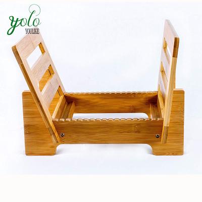 China Book Environmentally Stand Up Bamboo Vinyl Record Rack , Fashionable Storage Rack , Book Rack for sale