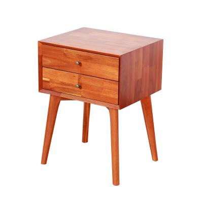 China Modern Wooden Nightstands Bedroom Furniture Bedside Cabinet With 4 Legs for sale