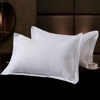 China Cheap Wholesale Anti-static Pillow Case White Jacquard Hotel Envelope Single Pillowcase for sale