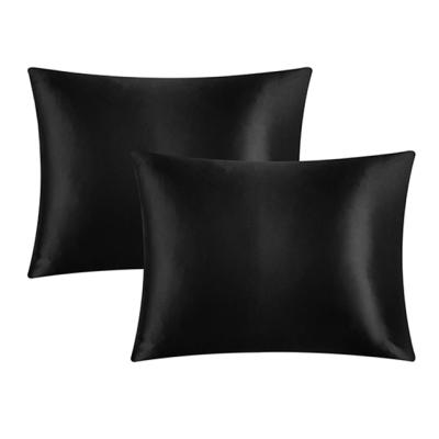 China High quality and cheap price super soft anti-static customized black satin pillow cases for sale