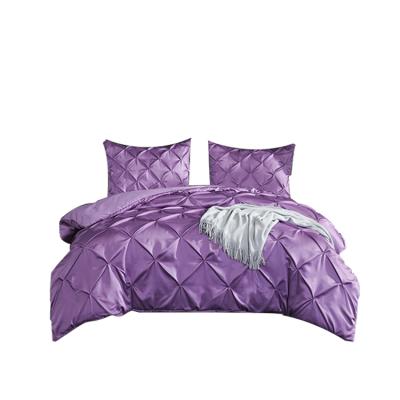 China PORTABLE Custom Made High Quality Purple Comforter Sheet Luxury Bedding Set for sale